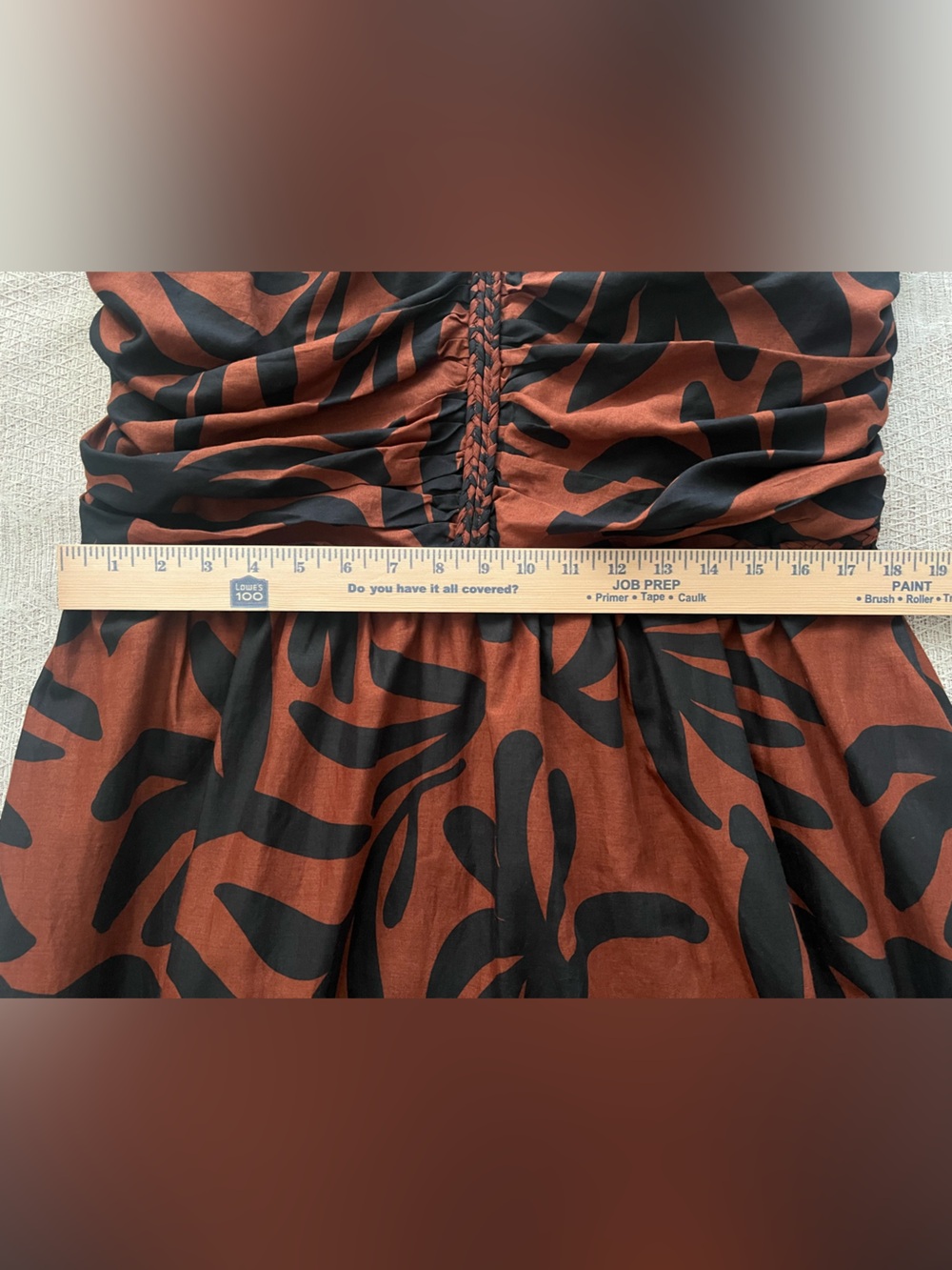 Halter Maxi Dress in Rust and Black Quiet Luxury Coastal NWT - Picture 3 of 3